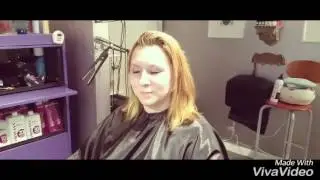 Copper blonde to Cool indigo blonde