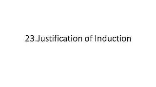 23.Justification of Induction