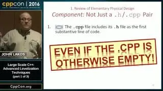 CppCon 2016: John Lakos &ldquo;Advanced Levelization Techniques (part 1 of 3)