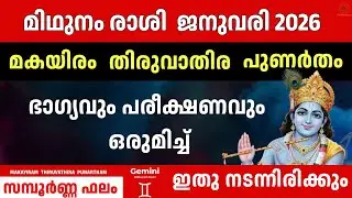 ജനുവരി 2026 മാസഫലം | മിഥുനം രാശി മകയിരം തിരുവാതിര പുണർതം | Gemini പുതു തുടക്കം | Monthly Prediction 
