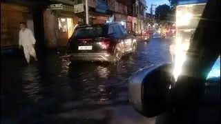Water logging in Downtown Srinagar on Monday evening