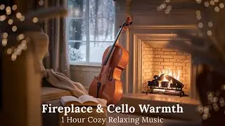 Fireplace & Cello Warmth 🔥🎻 | 1 Hour Cozy Relaxing Music for Reading & Sleep