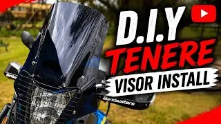 Yamaha Tenere XT660Z Modification and install of Visor - screen - windshield DIY 