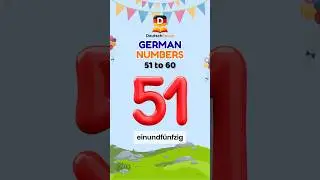 German Numbers 51&ndash;60 🇩🇪