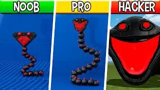 LEGO OmniWorm : Noob, Pro, HACKER! / (ROBLOX Slap Tower)
