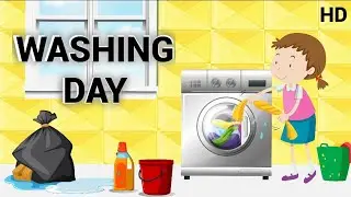 Washing Day Washing Day Rhyme With Lyrics | English Rhyme | #kidsrhymeschildrensongs