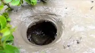 Best mud Water Fishing . Two Smart Boys Build Deep Hole  Underground Fish Trap by Muddy soil work