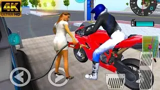 A Red Yahama Racing Motor Bike In Parking 3D Driving Class Simulator #Ali Gamer#