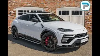 2019/19 LAMBORGHINI URUS IN BIANCO ICARUS METALLIC WITH BI COLOUR ROSSO/NERO SPORTIVO LEATHER