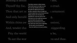 William Shakespeare Sonnet 1: From fairest creatures we desire increase