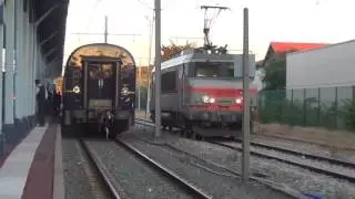 Manoeuvre BB 7200 sur l'Orient Express à Arcachon