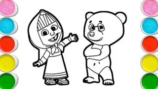 Masha and the Bear Drawing, Painting & Coloring For Kids and Toddlers_ Child Art