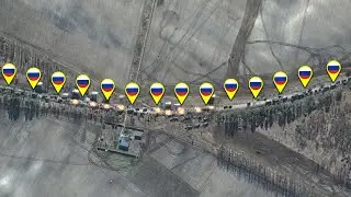 Russia's Logistics Convoy Collapsed: Ukrainian FPV Drones Targeted Dozens of Trucks