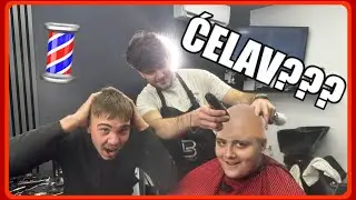 ŠIŠAMO RODJU NA ĆELAVO A DA ON NE ZNA (posvadjao se sa frizerom)