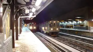 CTA Transit: A Rail Race Between Red & Brown Line Trains at Wellington Station