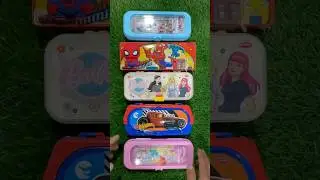😍Great review of Spider Man pencil box🤩pencil box collection, stationery, pencil case