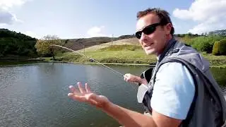 Fly Fishing for Trout with Ultra Light Fly Gear at UK Stillwater