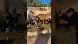 🧒🐶 Rank Kids vs Animals Moments  #funny #animals #bestmoments