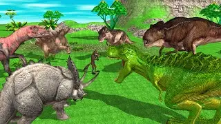 Cunning wolf vs Dinosaurs | Funny stories | Animals Stories | Lion | Fox | Anaconda @AnimalStories9