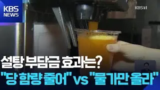 설탕 부담금 효과는?…“당 함량 줄어” vs “물가만 올라” / KBS  2026.01.29.