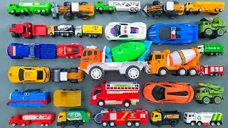 WADIDAW !! Mobil Truk Tronton Panjang Bongkar Mainan Mobil Mobilan Truk Molen, Truk Mixer, Excavator