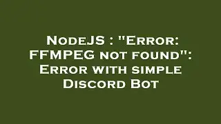 NodeJS : 
