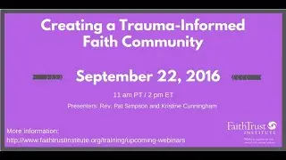 Creating a Trauma-Informed Faith Communities