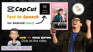 Video voice edit with mobile | Make a professional audio |CapCut |Technical bhidu|