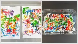 STEAM Activity Art Activity   Shaving Cream Marble Art