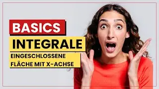 Mathe Basic, Integrale: Eingeschlossene Fl&auml;che mit x Achse berechnen. Mathe Abi Vorbereitung