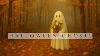 Vintage Ghost👻 TV Art Slideshow - 1 Hr 4K Cute & Cozy Halloween Fall/Autumn Screensaver & Background