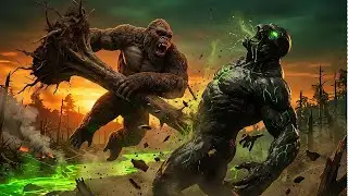 King Kong vs Black Monster | King Kong Battle |  Dark Monster Attack