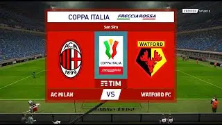 PES 2013 Master League : AC Milan | Coppa Italia | Semi Final AC Milan VS WATFORD FC Leg 1 GAMEPLAY
