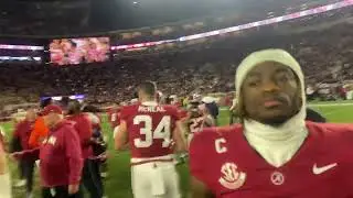 Walk off of Saban Field at Bryant Denny Stadium after Alabama defeats Auburn