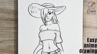 Ino Yamanaka fan art 🌸 | Naruto anime easy drawing ✏️