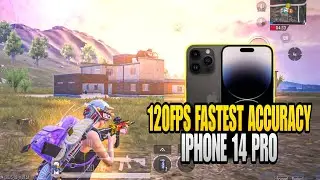 FASTEST ACCURACY IN 120 FPS 🧠💀 IPHONE 14 PRO PUBG / BGMI TEST 2025