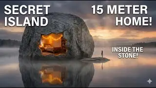 Building a Secret Underwater House Inside a 15-Meter Boulder (ASMR) | Silent Granite Bedroom Build