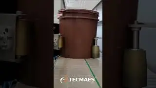 Fechadora + Rotuladora de Baldes #machine #maquina #baldes #industria #tecmaes