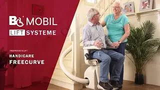 Treppenlift Handicare Freecurve - für kurvige Treppen - Einrohrsystem