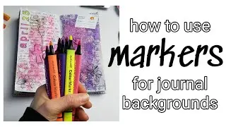 Traveler's Notebook | Creative Journaling using MARKERS for backgrounds #travelersnotebook #journal