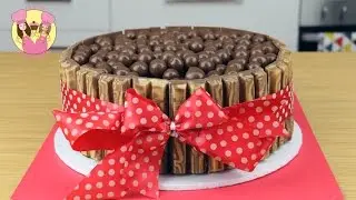 KIT-KAT MALTESER CHOCOLATE ICE CREAM CAKE! Birthday cake kids baking by Charli's Crafty Kitchen