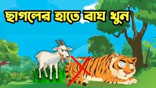 ছাগলের হাতে বাঘ খুন | Bangla Cartoon | Goat vs Tiger | Bengali Animal Story | Moral Story