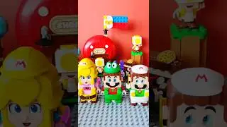 Lego Mario Peach Luigi changing suits #lego #legosupermario #supermario #mario #legopeach #viral
