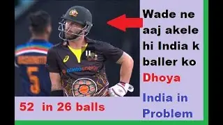 Wade today batting || Matthew wade ki  batting || Natarajan wicket || india vs australia  live||