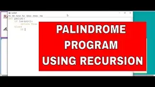PYTHON PROGRAM 14: PALINDROME USING RECURSION|PALINDROME USING RECURSIVE FUNCTION