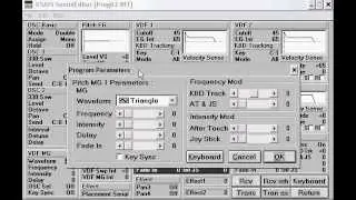 Korg X5D Programming Editor Tutorial #1 (80's Drone Bass)