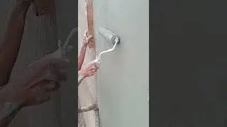 textured cement plaster walls using a paint roller