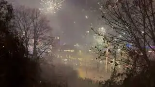 New Year 2026 Fireworks in Hamburg, Germany