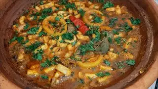 طاجين الكلمار بطريقة صحية، مع أسرار طهيه ومذاقه الرائع  👍👍 calamar tajine