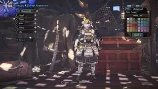 Monster Hunter World | How to get SAMURAI ARMOR SET and change its color | Digital Deluxe Edition